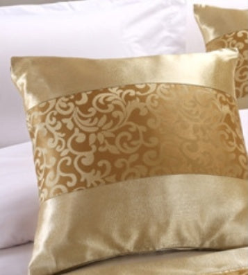 High grade and simple modern Chinese luxury gold bed cover. bed end cushion and pillow case