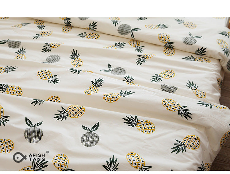 Cotton twill bed sheet. quilt cover and pillow case
