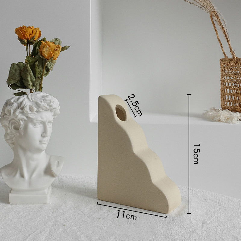 Simplicity Ceramic Vase Dry Flower Arrangement Home Decoration Ornament Living Room Display Art Vases