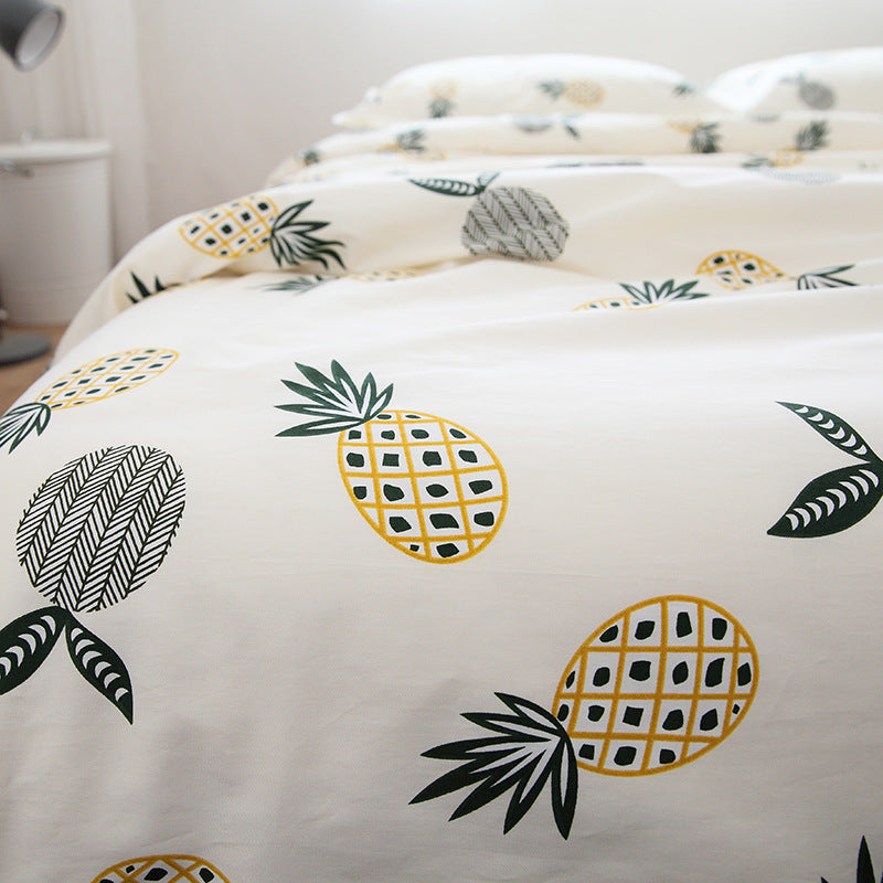 Cotton twill bed sheet. quilt cover and pillow case
